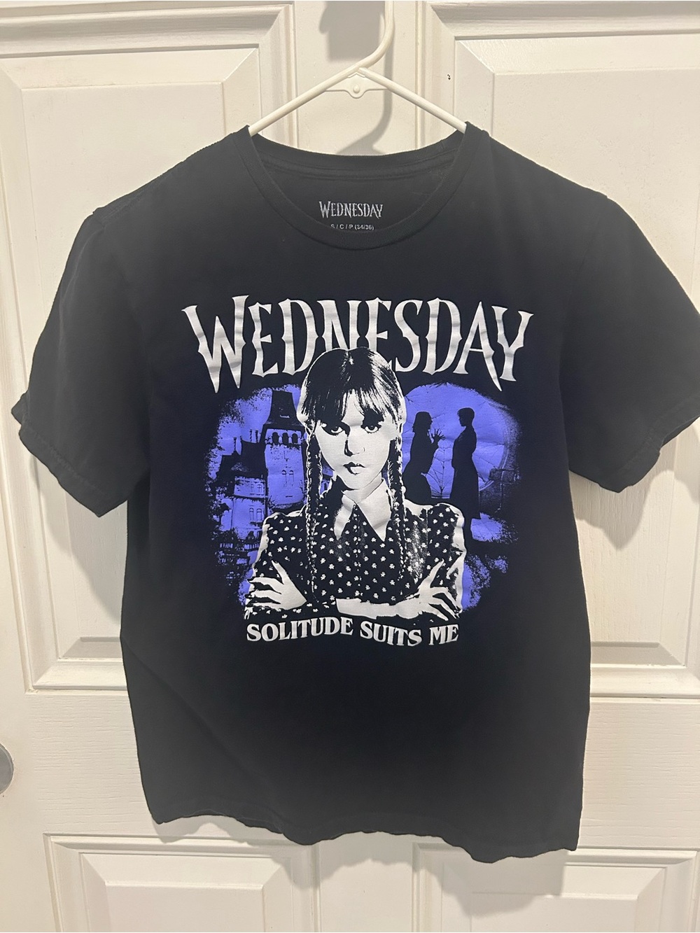 Wednesday Black Graphic Tee - Solitude Suits Me